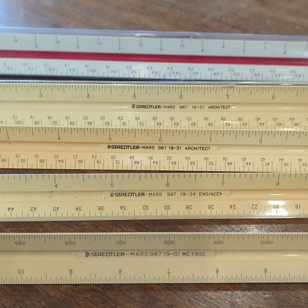 12 Inch Architect/Engineer /Metric Triangular Scale Ruler - Picture 2 of 8